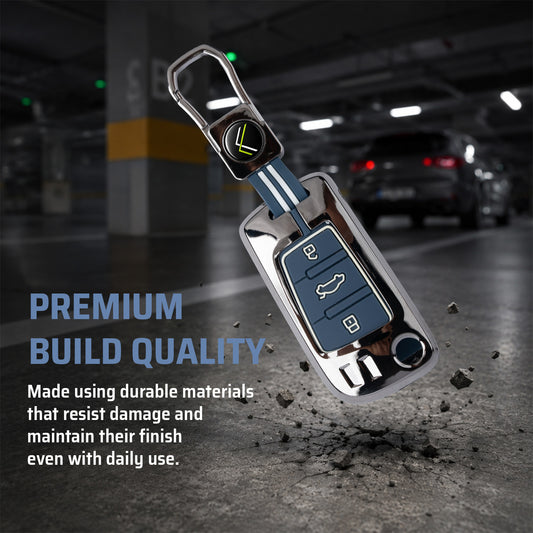 Metal Key Cover With Key Chain Compatible With B11 DS Flip Key