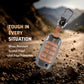 Metal Leather Brown Car Key Cover Compatible For Kia Seltos, Kia Sonet,Kia Carens (3 Button Flip Key)