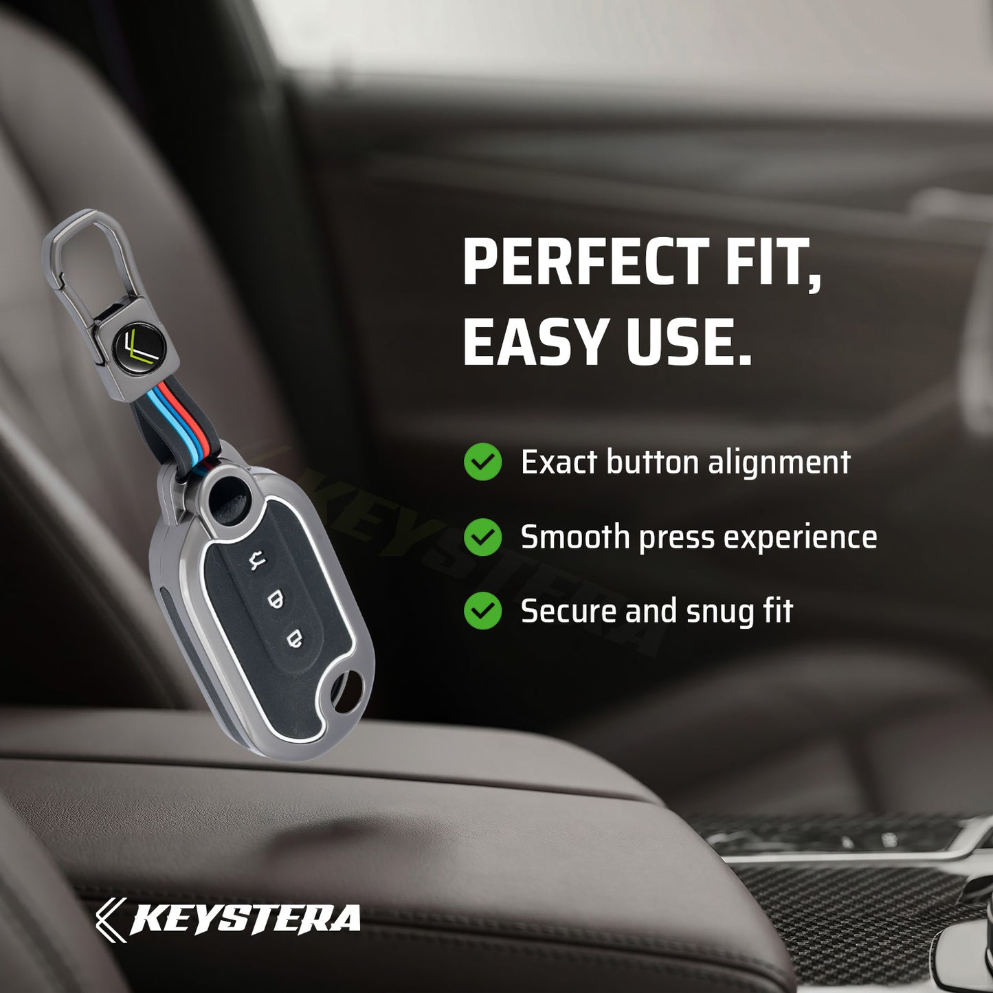 Metal Silicone Key Cover Compatible for MG Comet EV Electric 3 Button Flip Key (Base VARIENT)