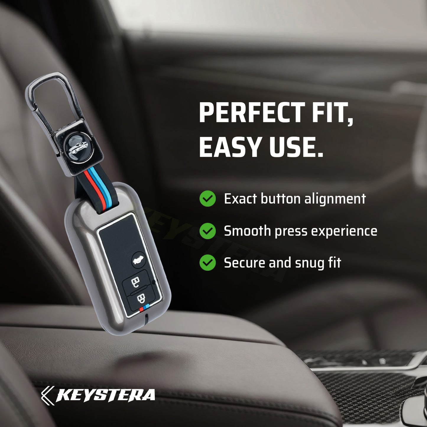 Metal Silicone Car Key Cover Compatible For Suzuki : Baleno, Swift, Ertiga, XL6, DZire, Fronx, Scross, Celerio, Ciaz, Brezza, Grand Vitara, Jimny, Ignis