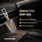 Metal Leather Brown Car Key Cover Compatible For Toyota: Innova Crysta, Corolla Altis. (3 button flip key)
