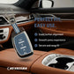 Metal Key Cover Compatible For Hyundai: i20, Creta, Venue, Tucson, Alcazar, Verna, Xcent, Aura, Elantra, Nios, I-10 Grand,Exter (3 Button Smart Key)