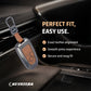 Metal Leather Key Cover Compatible for Ford Ecosport | Endeavour | Freestyle | Aspire | Figo (2 button Smart Key)