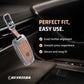 Metal Leather Car Key Cover Compatible For Ford : Figo, Aspire, Ecosport, Endeavour | 3 button Smart Key
