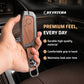 Keystera Metal Leather Brown Car Key Cover Compatible For BMW 7 Series 740i 760i X1 X7 XM IX I7 X3 IX1 X5 Smart Key 4 Button