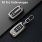 Metal Silicone Car Key Cover Compatible For Skoda : Octavia, Fabia, Laura, Superb, Rapid, Yeti & Volkswagen : Polo, Vento, Jetta, Ameo (3 Button Flip Key)