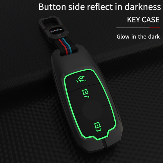 Metal Silicone Car Key Cover Compatible For Mercedes-Benz : E-Class, S-Class, A-Class, C-Class, G-Class 2020 Onwards