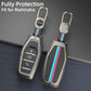 Metal Silicone Key Cover With Key Chain Compatible with Mahindra: XUV500 (3 button smart key)