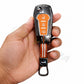 Metal Sapphire Key Cover With Key Chain Compatible with Ford : Figo, Aspire, Endeavour (3 Button Flip Key)