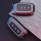 Metal Silicone Car Key Cover Compatible For Kia Seltos, Kia Sonet,Kia Carens,Kia Carnival (3 Button Smart Key)