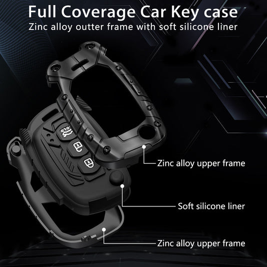 Metal Transformer Key Cover Compatible For Hyundai : Creta, Venue, Tucson, Alcazar, I20, Grand i10, Aura, Xcent, Exter