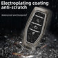 Metal Silicone Key Cover With Key Chain Compatible with Mahindra: XUV500 (3 button smart key)