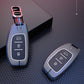 Metal Silicone Key Cover Compatible For Hyundai: i20, Creta, Venue, Tucson, Alcazar, Verna, Xcent, Aura, Elantra, Nios, I-10 Grand,Exter