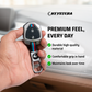 Metal Silicone Key Cover Compatible for Toyota : Innova, Fortuner 2 button remote key
