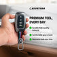 Metal Silicone Key Cover Compatible for Kia: Seltos, Sonet, Carens, Carnival (4 Button Smart Key)