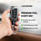 Metal silicon Car Key Cover Compatible For Hyundai Kona, Verna, Tucson, Venue, Aura (3 Button Flip Key)