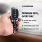 Metal Silicone Key Cover Compatible for Hyundai: i20, Creta, Venue, Tucson, Alcazar, Grand i10, Verna, Xcent, Aura, Elantra (4 button Smart Key)