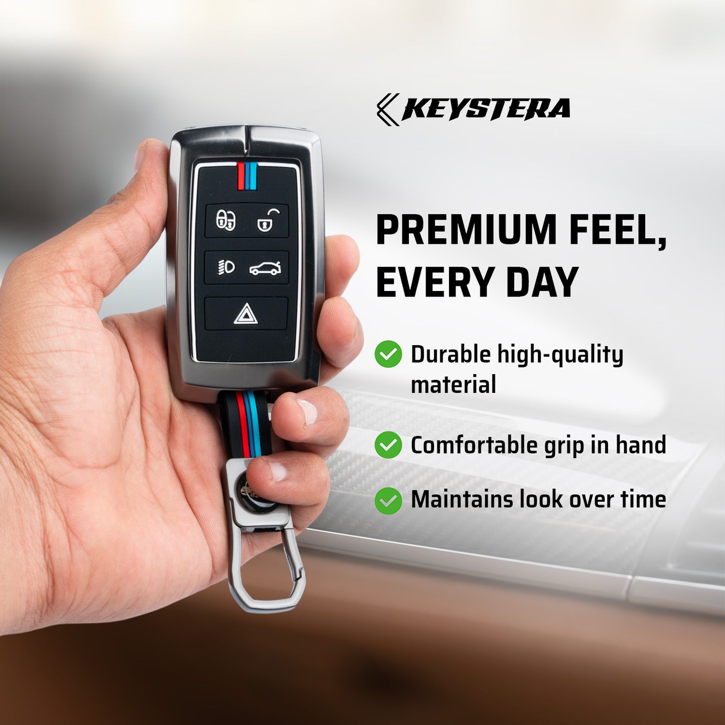 metal silicon Car Key Cover Compatible For Land Rover | Range Rover | Jaguar 5 Button Smart Key