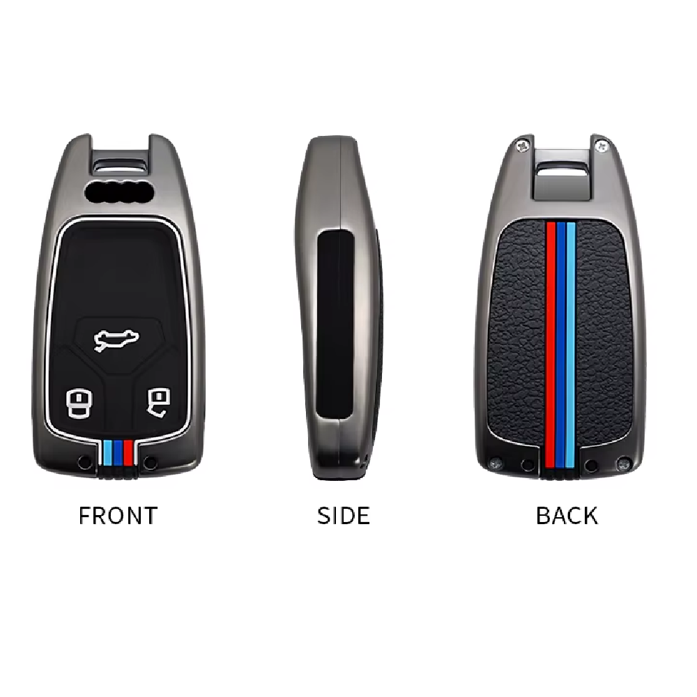 Metal Silicon Key Cover For Audi Q5, A5, A8, Q7, A4, A6 (3 button smart key)