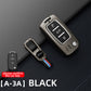 Metal Silicone Car Key Cover Compatible For Skoda : Octavia, Fabia, Laura, Superb, Rapid, Yeti & Volkswagen : Polo, Vento, Jetta, Ameo (3 Button Flip Key)