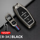 Metal Silicone Key Cover With Key Chain Compatible with Mahindra: XUV500 (3 button smart key)