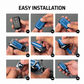 Metal Sapphire Key Cover With Key Chain Compatible with Hyundai: Alcazar, Creta 2021 onwards (4 button smart key)