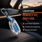 Metal Sapphire Key Cover With Key Chain Compatible with Hyundai: Alcazar, Creta 2021 onwards (4 button smart key)