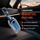 Metal Sapphire Key Cover With Key Chain Compatible with Toyota: Innova Crysta, Innova HyCross, Hilux (2 button smart key)