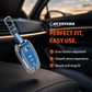 Metal Key Cover Compatible For Toyota: Innova Crysta, HyCross, Hilux, Fortuner, Legender, Land Cruiser, Camry (3 button smart key)