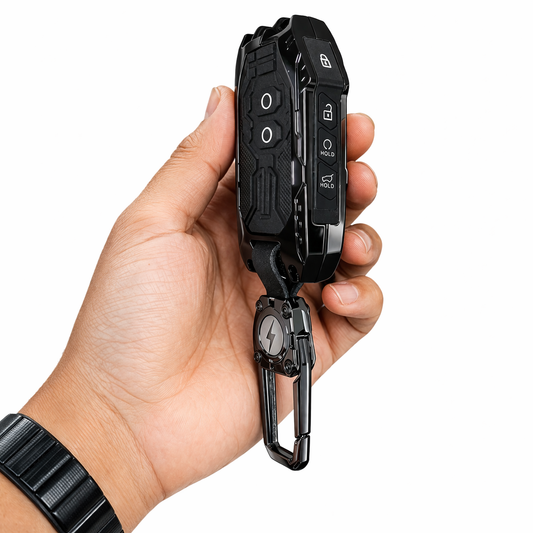 Transformer Metal Key Cover Compatible For Kia Carens Clavis, Seltos, Sonet 2023 facelift (4 Button Smart Key)