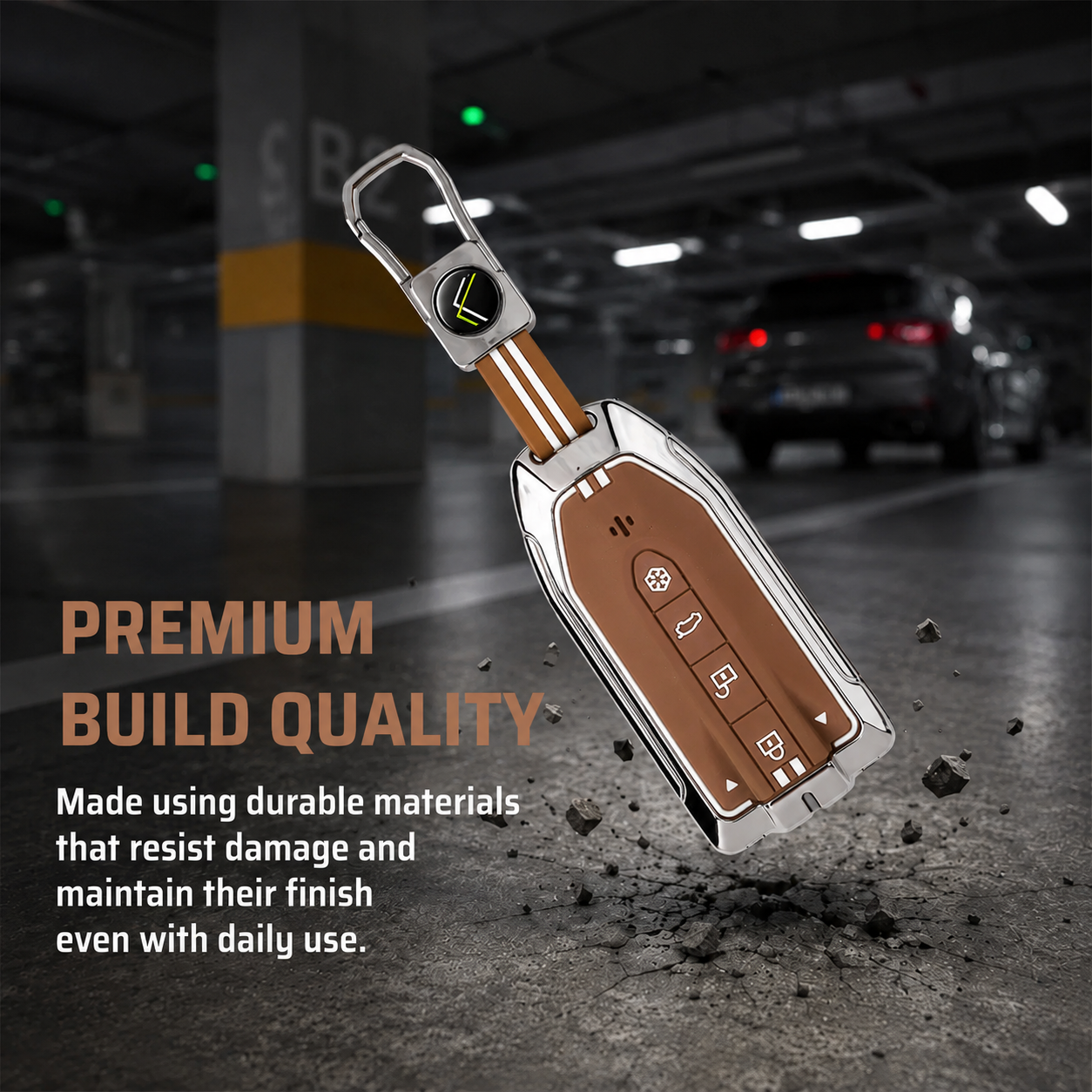 Metal Silicone Key Cover with keychain Compatible For Mahindra XEV 9e, BE 6e & 7XO (6 Button) (Copy)