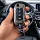 Metal Silicone Key Cover Compatible for Mahindra Alturas G4, XUV 300. ( 3 Button Flip Key)