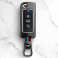 Metal Silicone Key Cover Compatible for Mahindra : XUV500 (3 Button Flip Key)