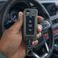 Metal Silicone Key Cover Compatible for Mahindra : XUV500 (3 Button Flip Key)