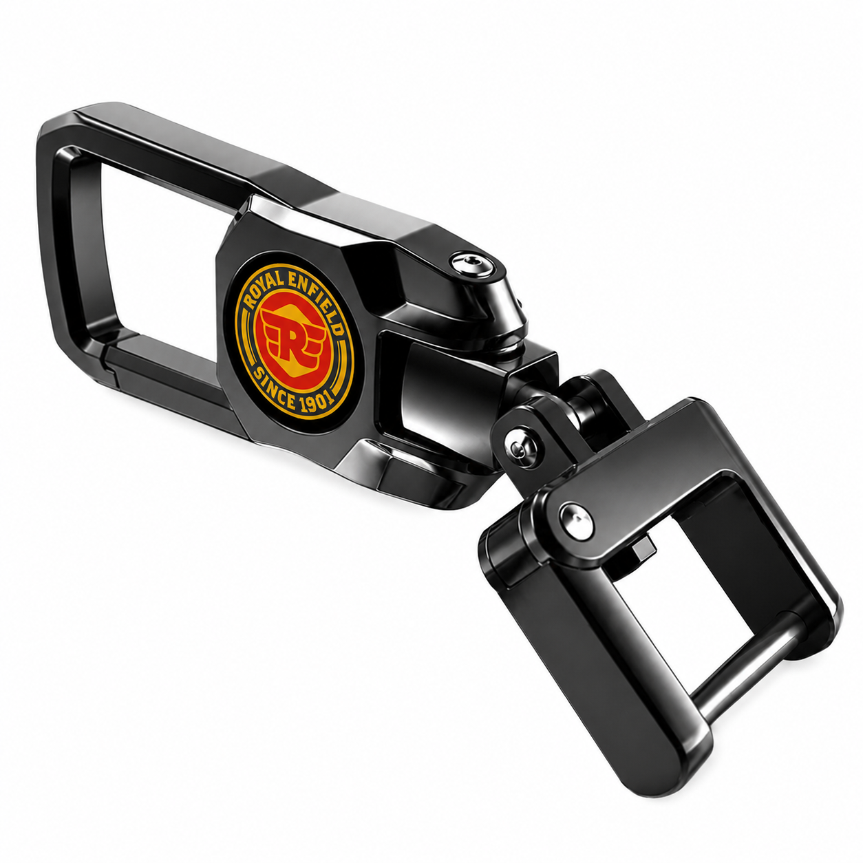 Pack of 2 Premium Stainless Steel Bike Keychain Compatible with Royal Enfield Classic 350, Bullet, Hunter & Himalayan Key Ring