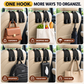 [ Pack of 2 ] Keystera 360° Rotatable Car Headrest Hooks with Phone Holder, Multi-Purpose Back Seat Organizer Hanger for Handbag, Shopping Bag, Backpack, Easy Install Car Seat Storage Hook
