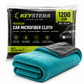 Keystera 1200 GSM Twisted Loop Car Microfiber Clothes (60X40 CM)