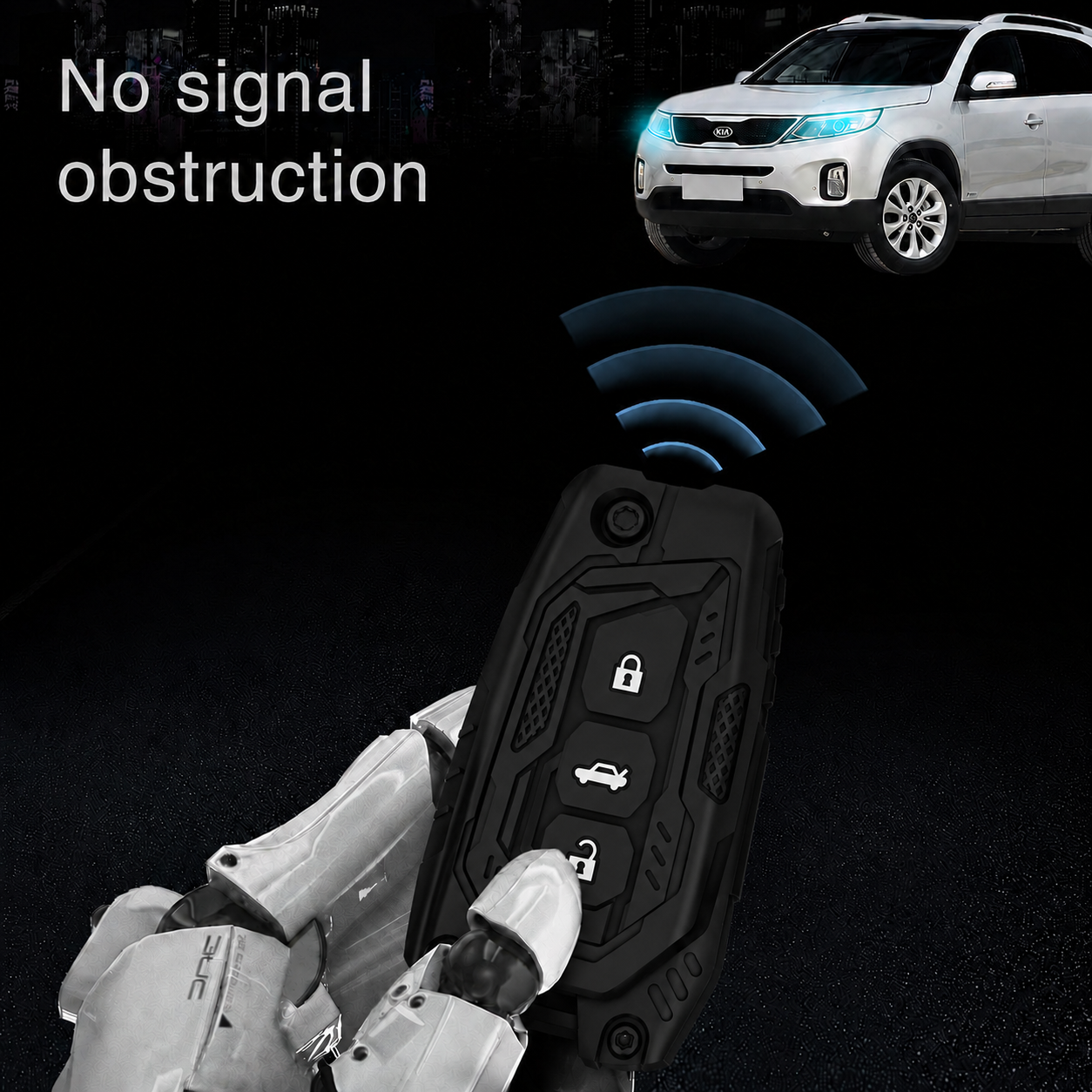 Transformer Car Key Cover Compatible For Toyota: Innova Crysta, Corolla Altis. (3 button flip key)