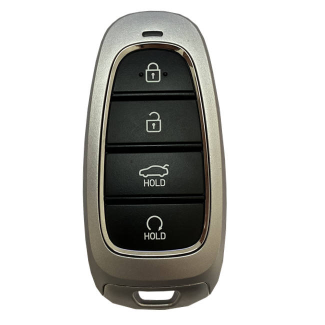 Metal Silicone Key Cover Compatible For Hyundai Tucson - 4 Button Smart Key