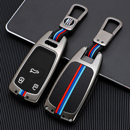 Metal Silicon Key Cover For Audi Q5, A5, A8, Q7, A4, A6 (3 button smart key)
