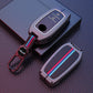 Metal Silicone Car Key Cover Compatible For Toyota: Innova Crysta, Innova HyCross, Hilux (2 button smart key)