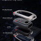 Metal Silicone Car Key Cover Compatible For Toyota: Innova Crysta, Innova HyCross, Hilux (2 button smart key)