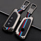 Metal Silicone Car Key Cover Compatible For Skoda Octavia | Volkswagen Virtus 3 Button Smart Key
