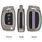 Metal Silicone Key Cover Compatible For Hyundai : Creta, Venue, Tucson, Alcazar, I20, Grand i10, Aura, Xcent, Exter
