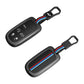 Keystera Metal Silicone Car Key Cover Compatible For Jeep Compass Smart Key