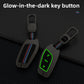 Metal Silicone Key Cover Compatible for MG Astor, MG ZS EV (3 Button smart key)