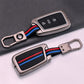 Metal Silicone Car Key Cover Compatible For Skoda Kushaq | Superb | Kodiaq | Slavia | Volkswagen Tiguan | Virtus 3 Button Smart Key