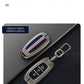 Metal Silicone Car Key Cover Compatible For Hyundai : i20, Kona, Verna 2018 onwards (3 button smart key)