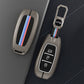 Metal Silicone Car Key Cover Compatible For Hyundai : i20, Kona, Verna 2018 onwards (3 button smart key)