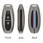 Metal Silicone Car Key Cover Compatible For Suzuki: Baleno, Ciaz, Ignis, S-Cross, Grand Vitara, Brezza & Toyota Urban Cruiser (3 Button smart key)